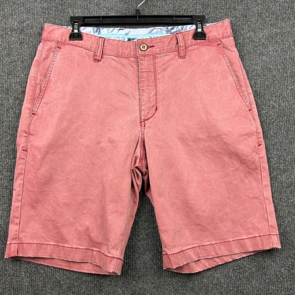 Tommy Bahama Men's 32 Shorts Flat Front Stretch Outdoors Casual Maroon Preppy